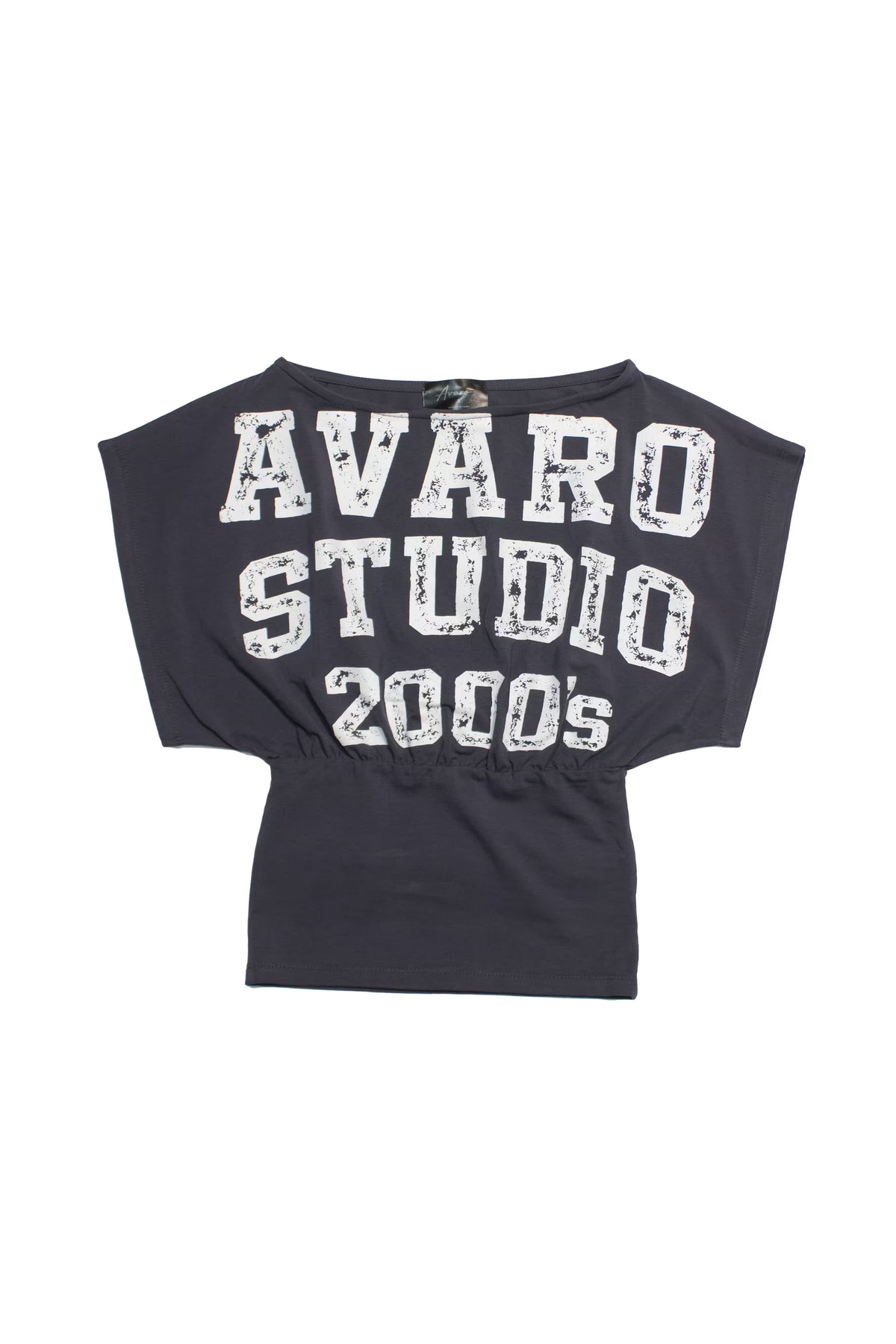 Asymmetric print short sleeve t-shirt
