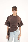 Short sleeve ruched t-shirt