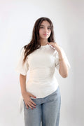 Short sleeve ruched t-shirt