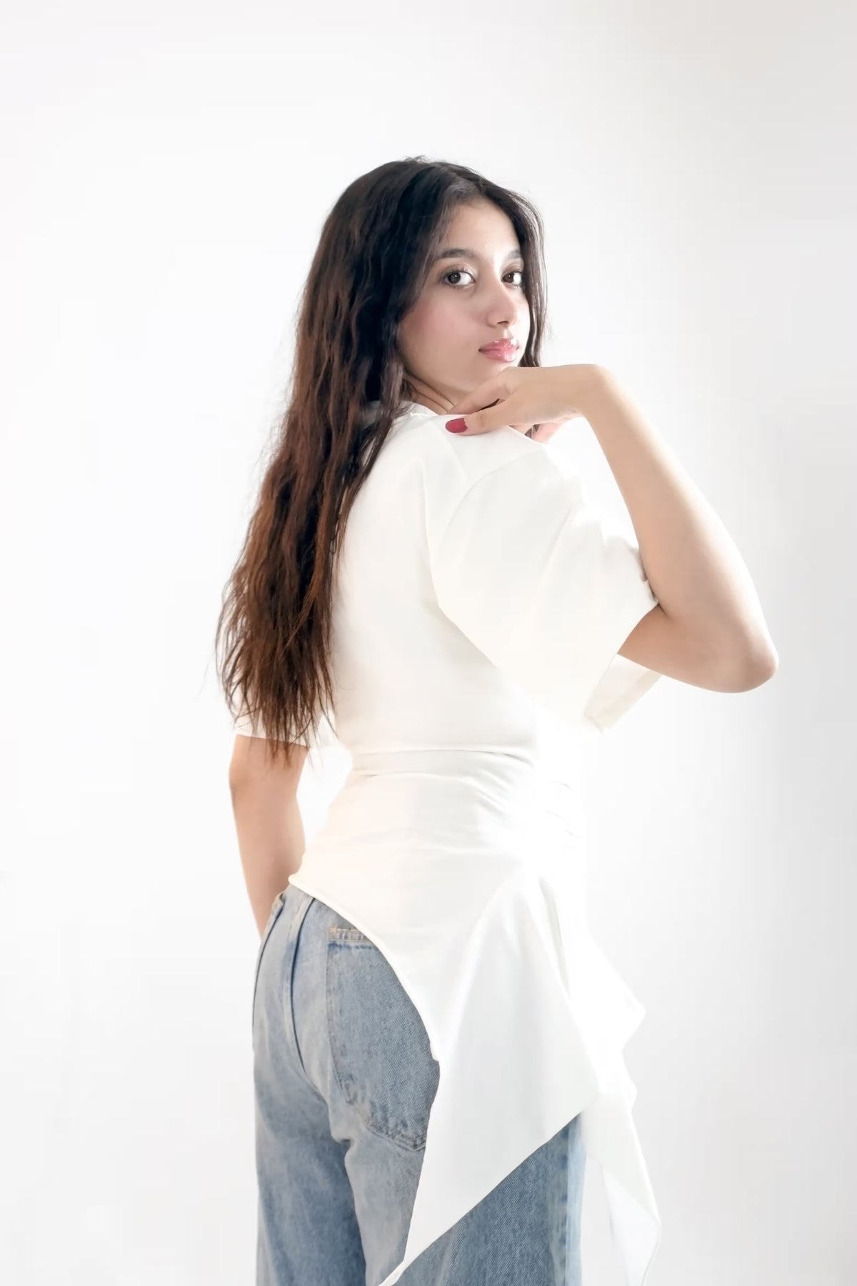 Short sleeve ruched t-shirt